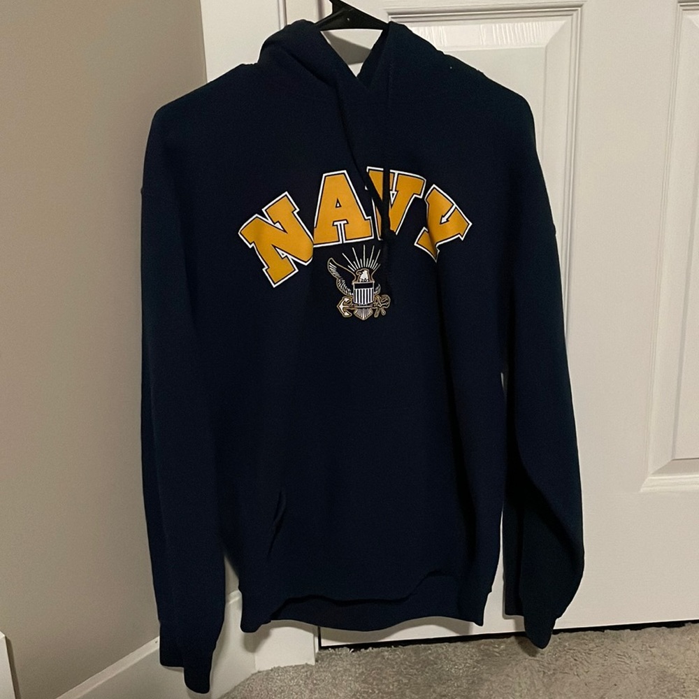 Vintage Navy Hoodie SIZE: MEDIUM
